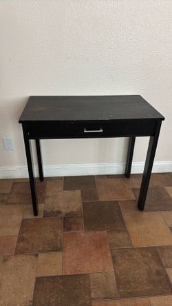 Wood desk black (single)