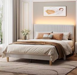 ❤️‍🔥 Bestier Queen size bed with adjustable headboard,
