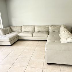 Large Leather Sectional Sofa 