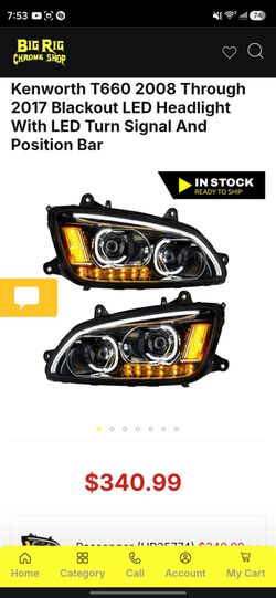Kenworth T660 Headlight