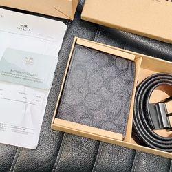 Cowhide belt wallet gift box