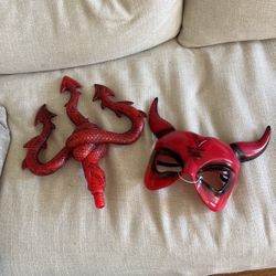 Halloween Mask and Pitchfork’s Devil 