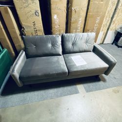 Gray Velvet 71” Width Couch 🛋️ Brand New 
