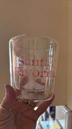 Santa's Favorite Christmas Glass Cup