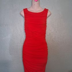 Vestido Rojo " Calvin Klein " # 3