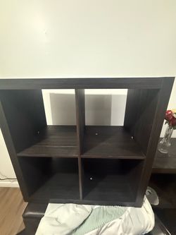2 Dark Brown 4-Cube Storage Shelf