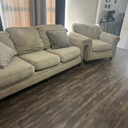 Sofa, Love Seat And End Table