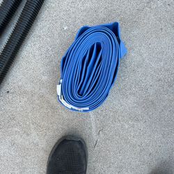 3" X 25FT 4 Bar Pool Backwash Hose,Lay flat hose Pool discharge backwash hose for swimming pool with clamp