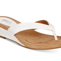 👡 Style & Co. Women’s Chickletp Thong Sandal Wedge Heels – Size 7