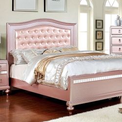 ROSE GOLD FINISH QUEEN OR FULL SIZE BED FRAME