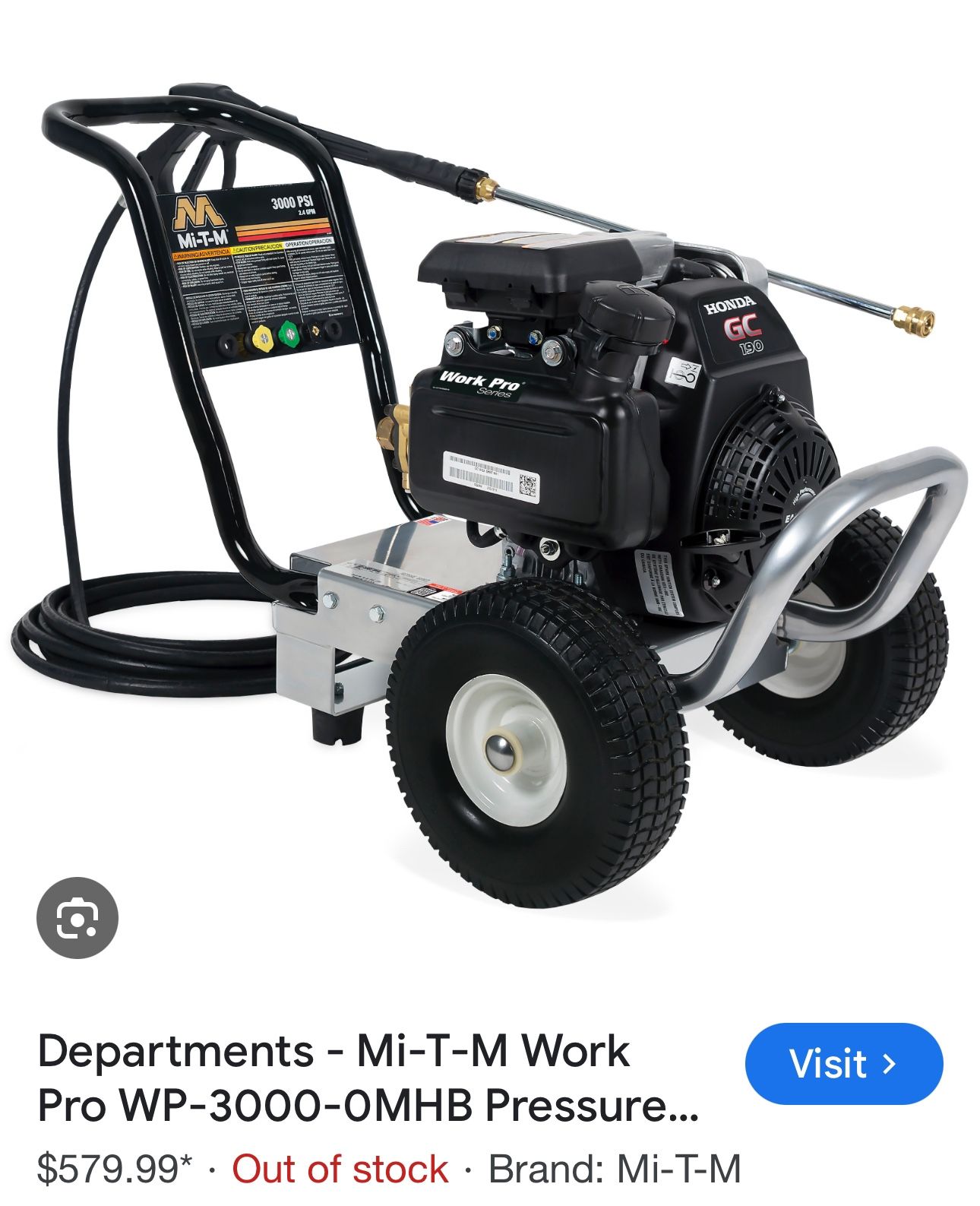 Honda GC190 Power washer