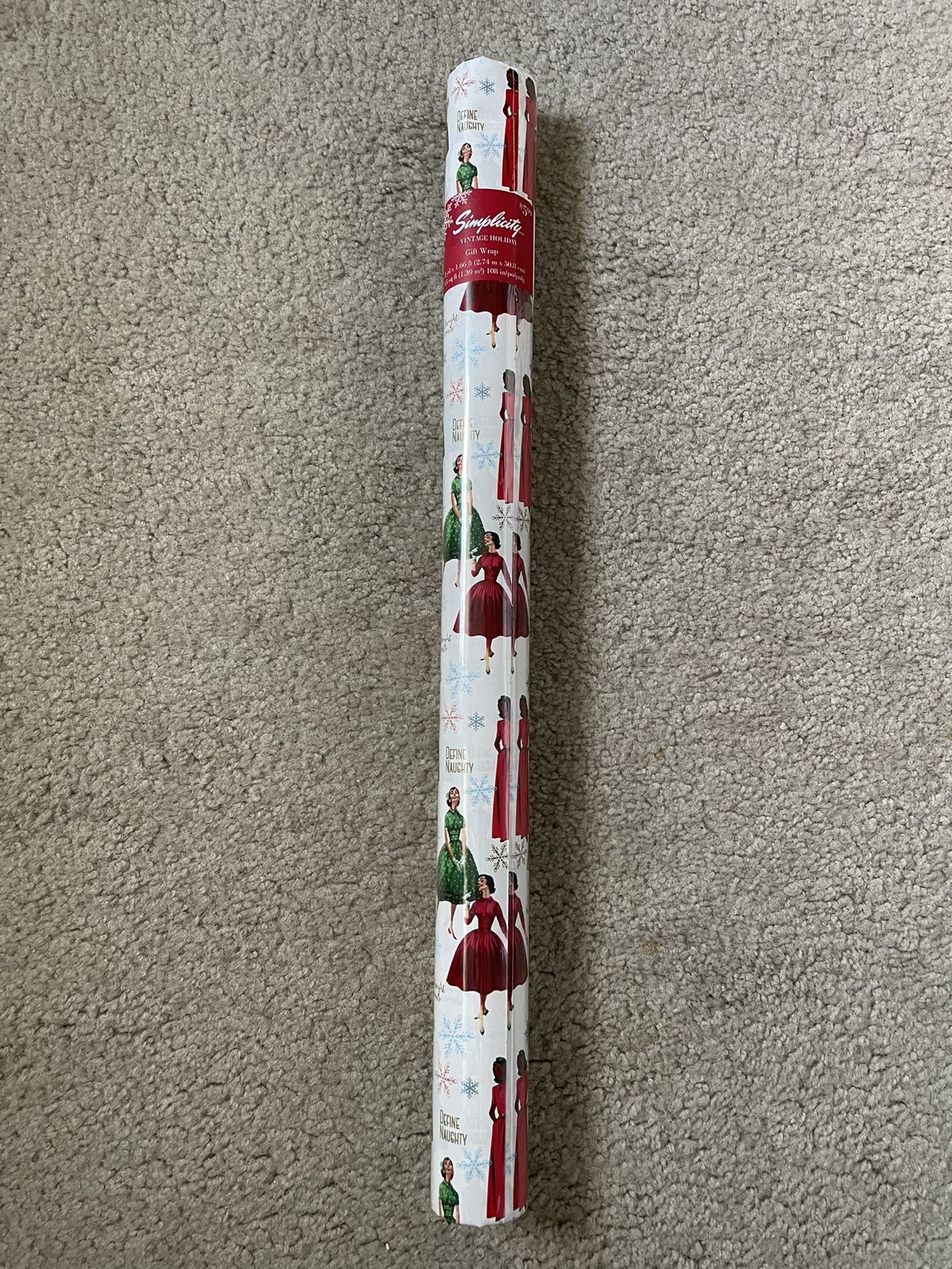 Simplicity vintage holiday gift wrap