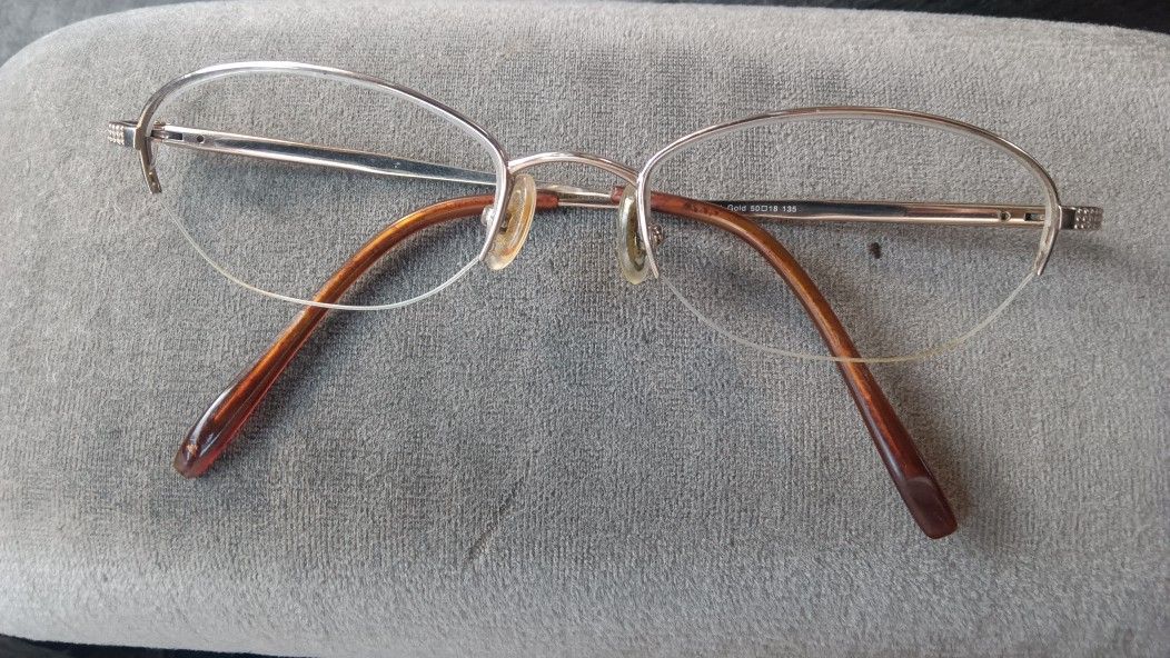 Vintage Tiffany Gold 23 K Stamped Glasses Frames Vintage