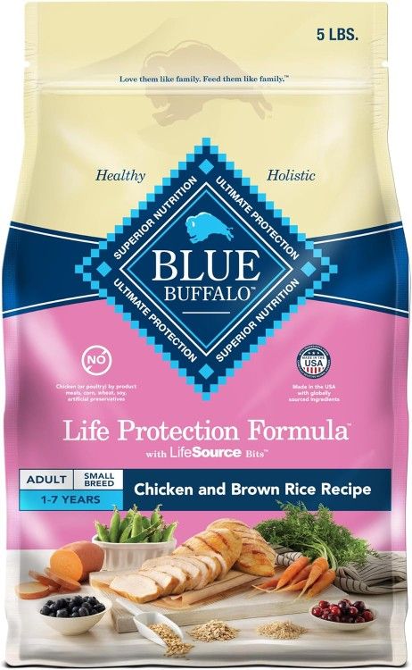 Blue Buffalo Life Protection Small Breed, Chicken & Rice, 5 lb, Dry Dog Food
