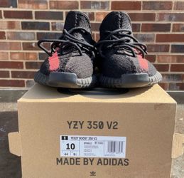 Yeezy 350 V2 black red core