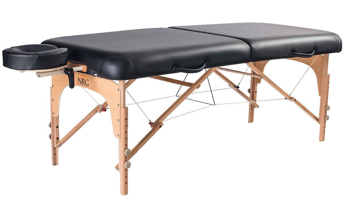 NRG Karma Portable Massage Table Package w Full Bolster And Linens