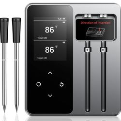 Dual Bluetooth Wireless Meat Thermometer with App Control