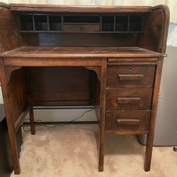 Antique Child’s Roll Top Desk