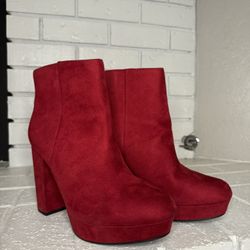 NEW Size 11- Red Suede Boots
