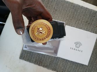 Versace Medusa Biggie Leather Belt