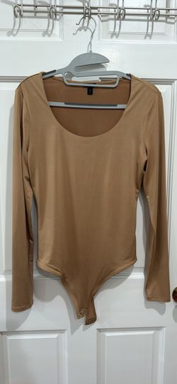 Express - brown long sleeves bodysuit shirt