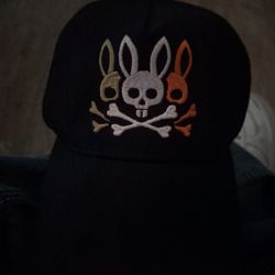 Psycho Bunny Hat, Orange, White And Green