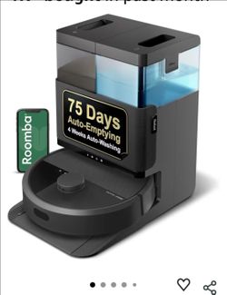 iRobot Roomba Plus 405 (G185) Combo Robot Vacuum & Mop with AutoWash Dock - Spinning Mop Pads, Self-Empties, Pad Washing & Drying, Self-Cleaning, Pad-