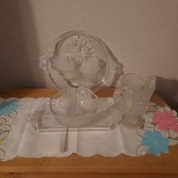 SWAN SET PITCHER, AND PLATES PLUS BOWL Please MAKE OFFER MUST SELL 