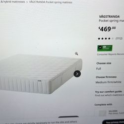 Full Size Bed And Mattress 