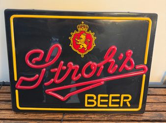 Vintage Strohl’s Beer Light Box Sign Man Cave | Not Working
