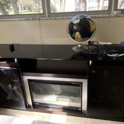 TV Stand with Electric Fireplace Heater