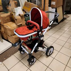 Brand new inbox baby buggy brand stroller with detachable top.
