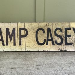 Camp Casey Whidbey Island vintage directional sign 2-sided