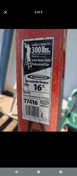 16 ft Fiberglass Aframe ladders $999  no less