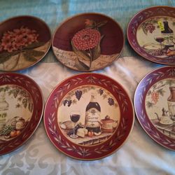 6 wine plates