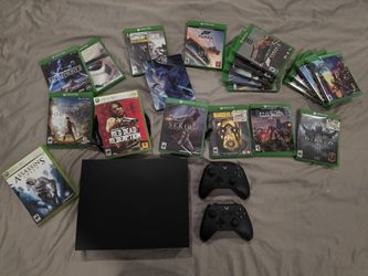 Xbox One X 1TB Console + 2 Controllers & Pick 5 Games! (Includes Sekiro, RDR)