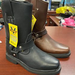 Nuevas botas biker de piel para trabajar