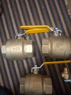 3" brass ball valves