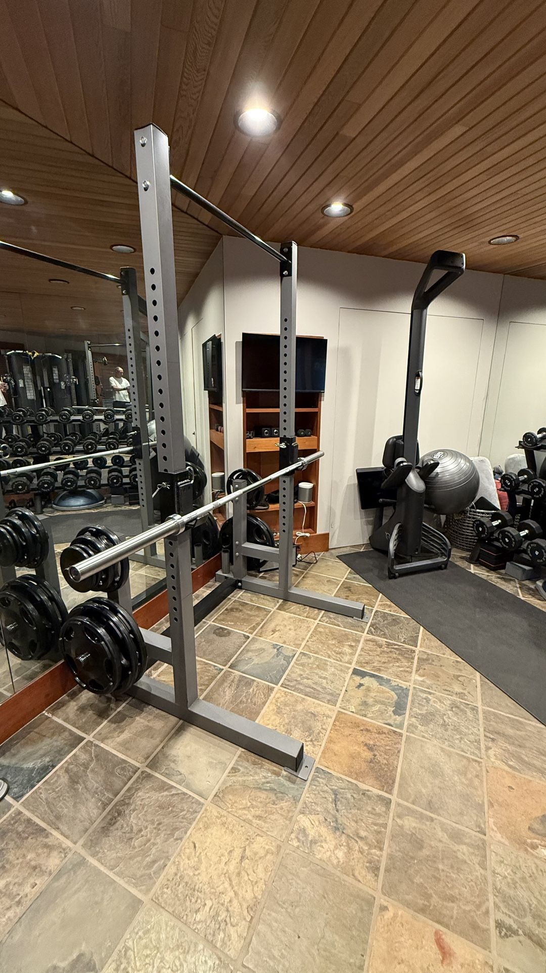 Rack, Barbell & Weights