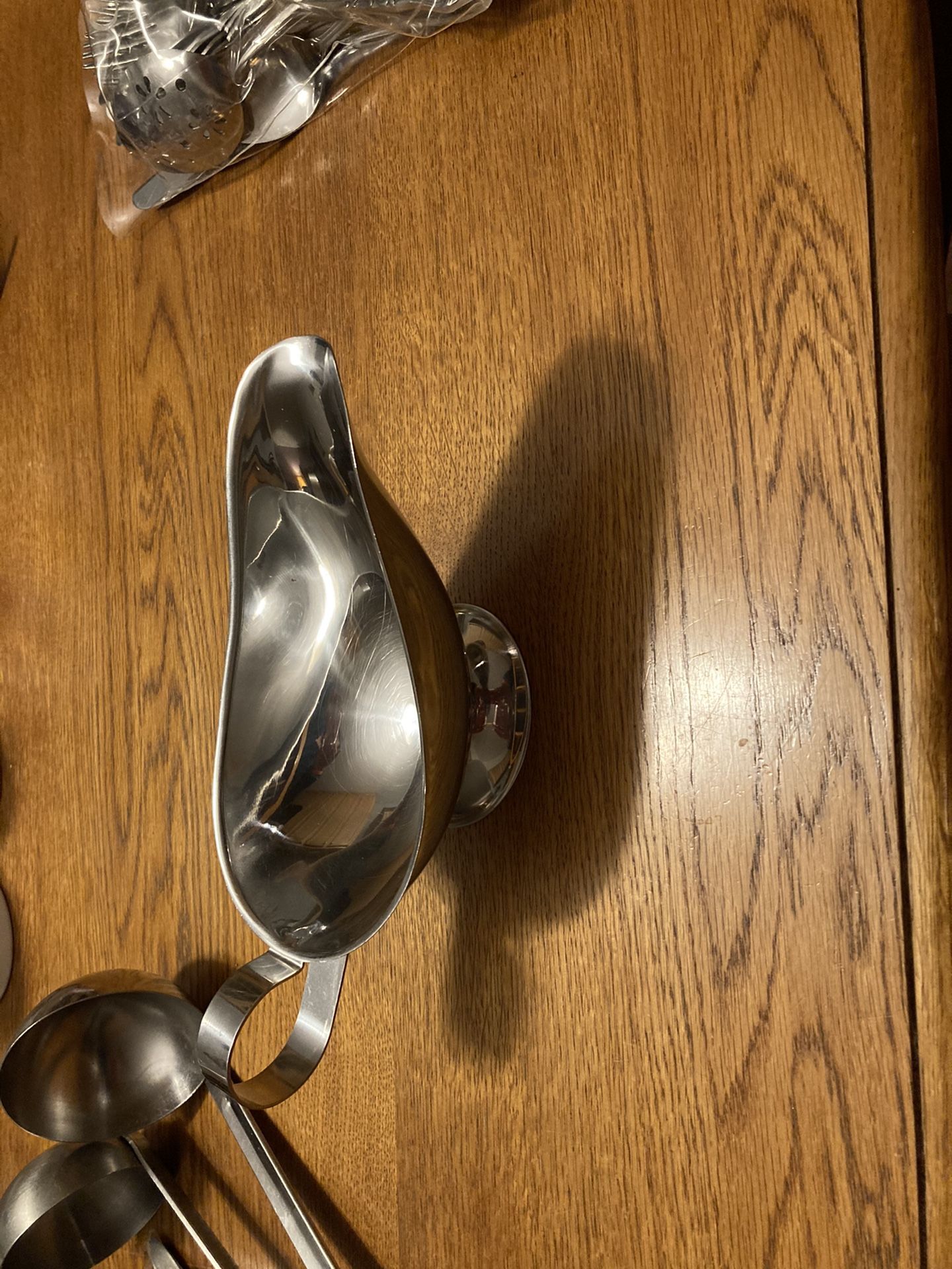 Silver Gravy Boat With Ladle