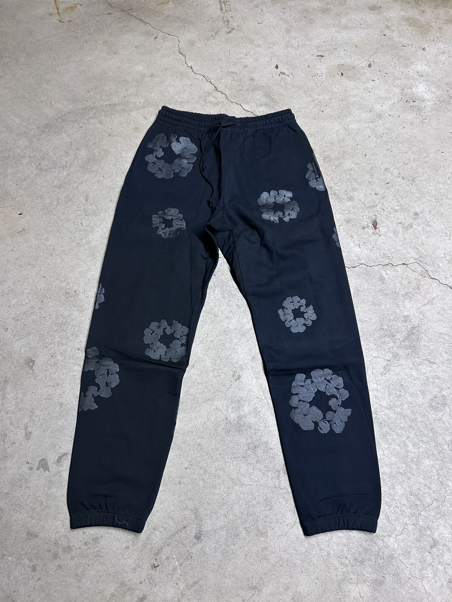 denim tears black monochrome sweatpants