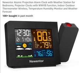 Projector alarm clock with weather station