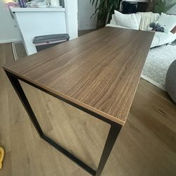Zinus Jennifer 55 Inch Black Frame Desk/Computer Workstation/Office Desk/Easy Assembly, Deep Espresso