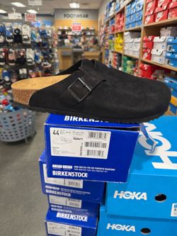 Birkenstock Boston Black Suede Clog Size 44