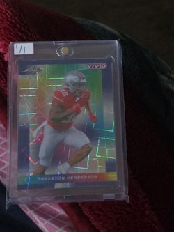TreVeyon Henderson Leaf Vivid 1/1 Trading Card