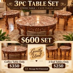 Living Room Coffe Table & End Tables