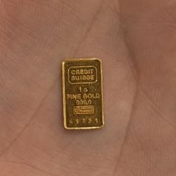 1 Gram Gold Bar 24k .999