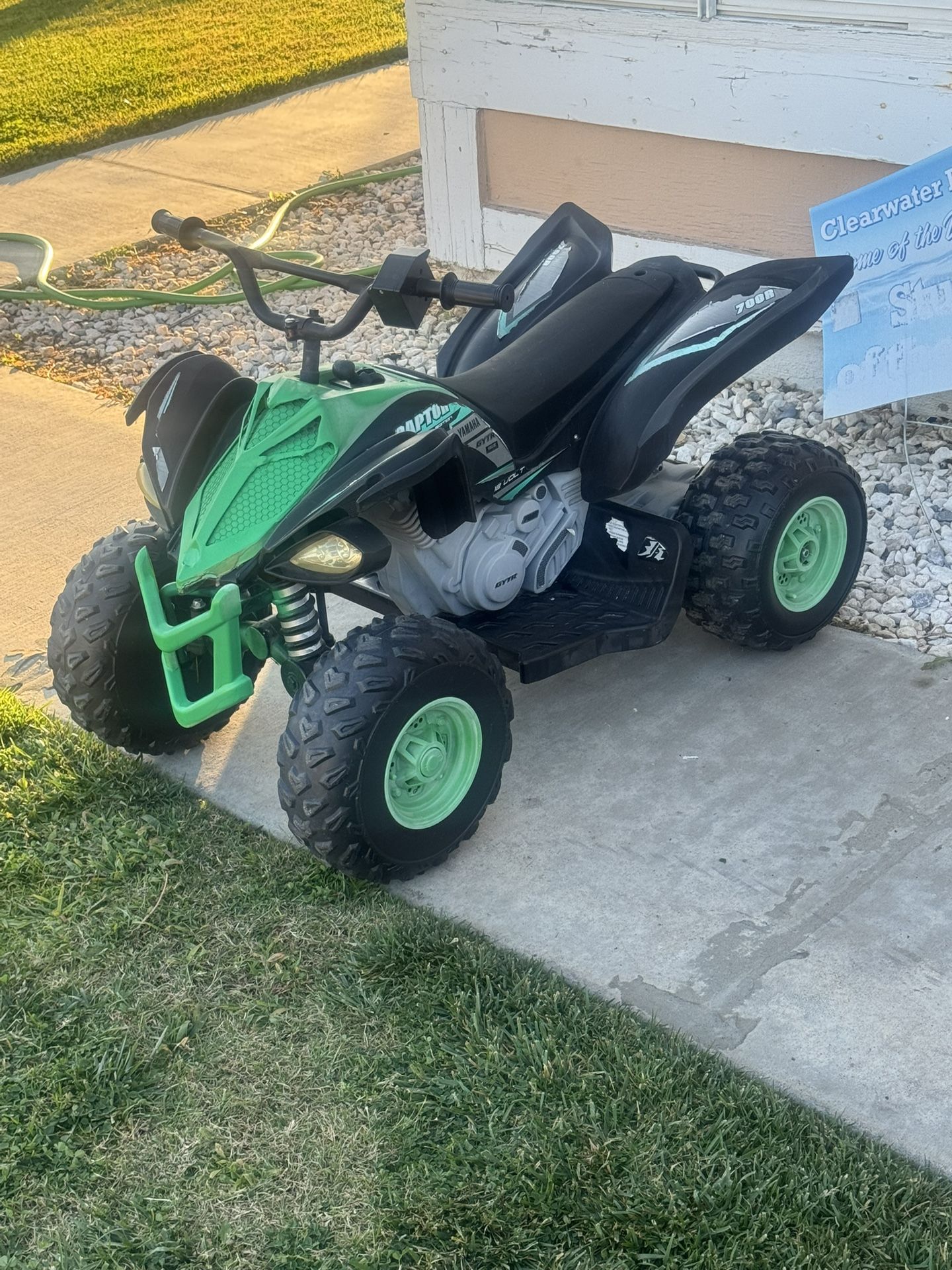 12V Yamaha GYTR Raptor ATV In Good Condition