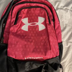Under Armour, Backpack, Black And Pink