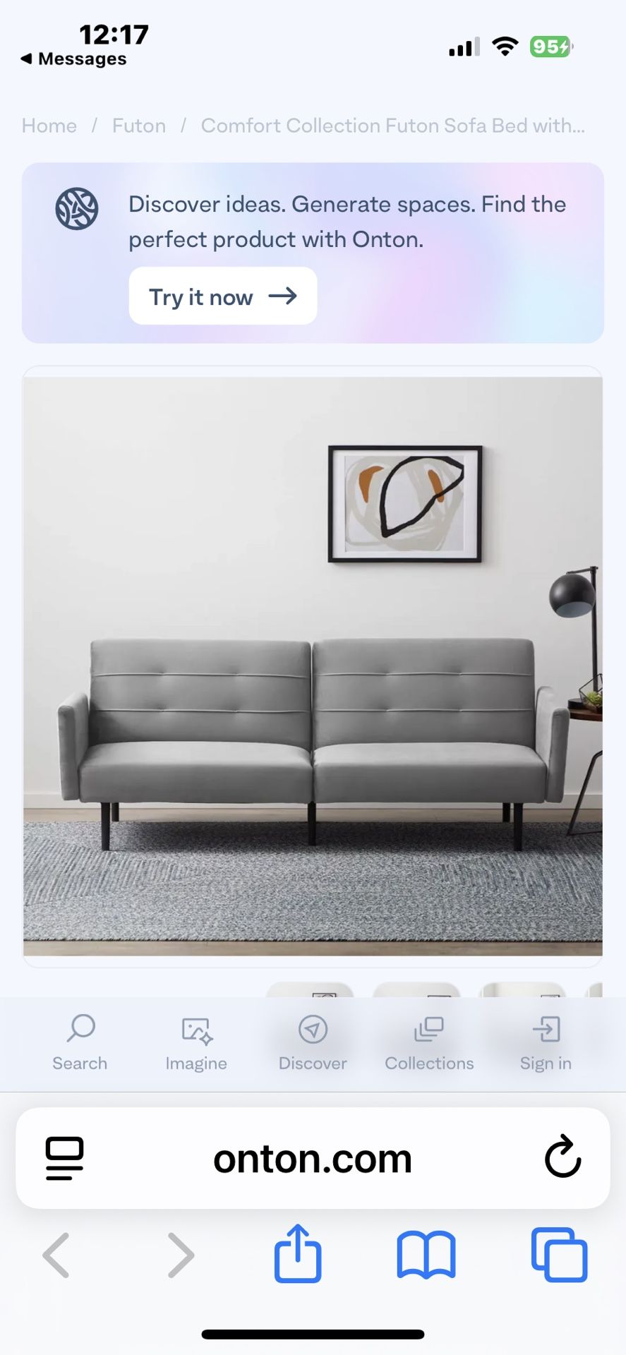 Comfort Collection Futon Sofa Bed